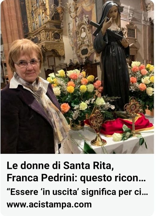 Congratulazioni a Franca Pedrini, veronese, scelta per accogliere il premio internazionale “donne di Santa Rita 2023” assieme ad altre due …