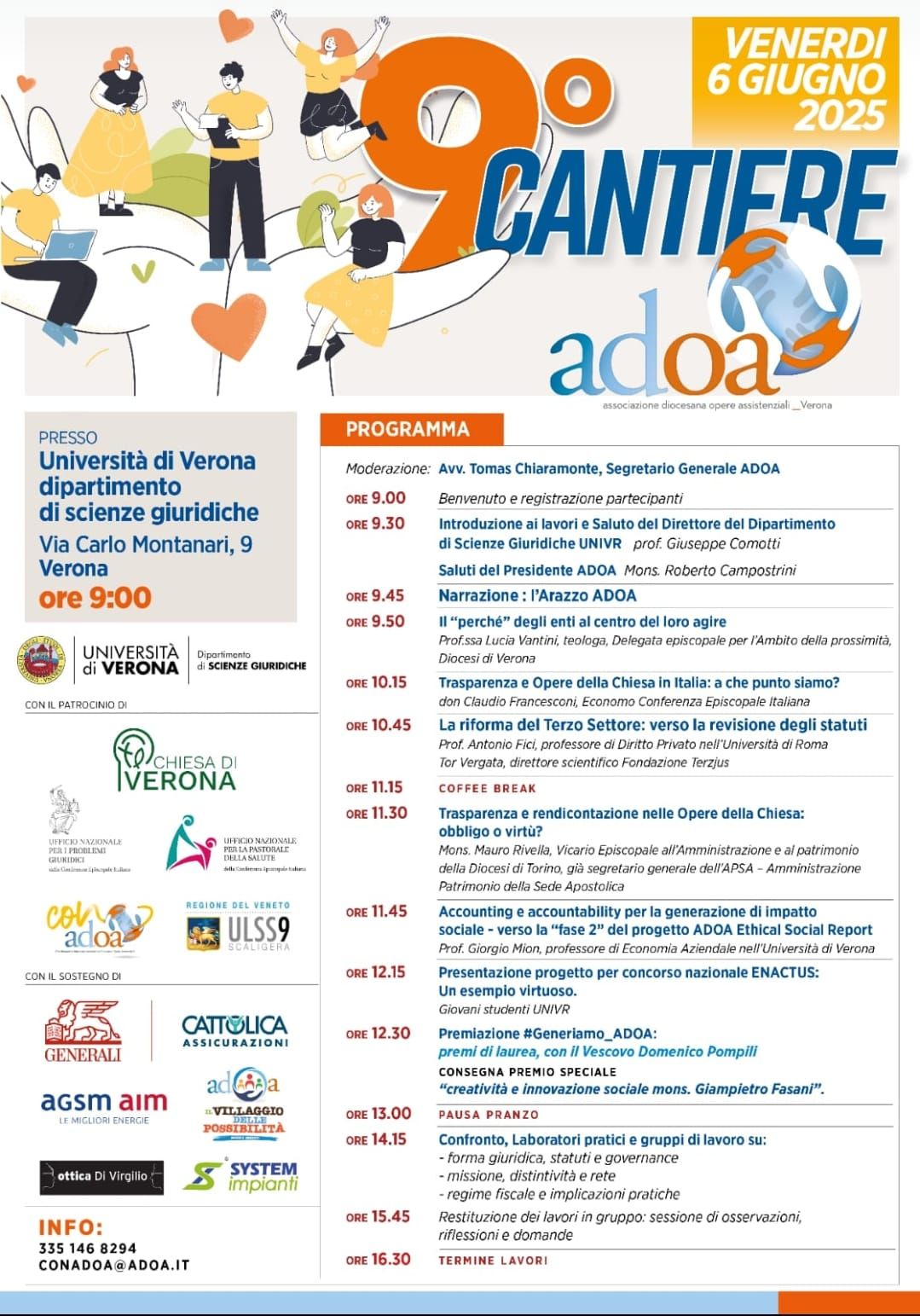 9⃣° CANTIERE ADOA 

 Venerdì 6⃣ GIUGNO 2⃣0⃣2⃣5⃣
             dalle ore 9.00

 Università degli St…