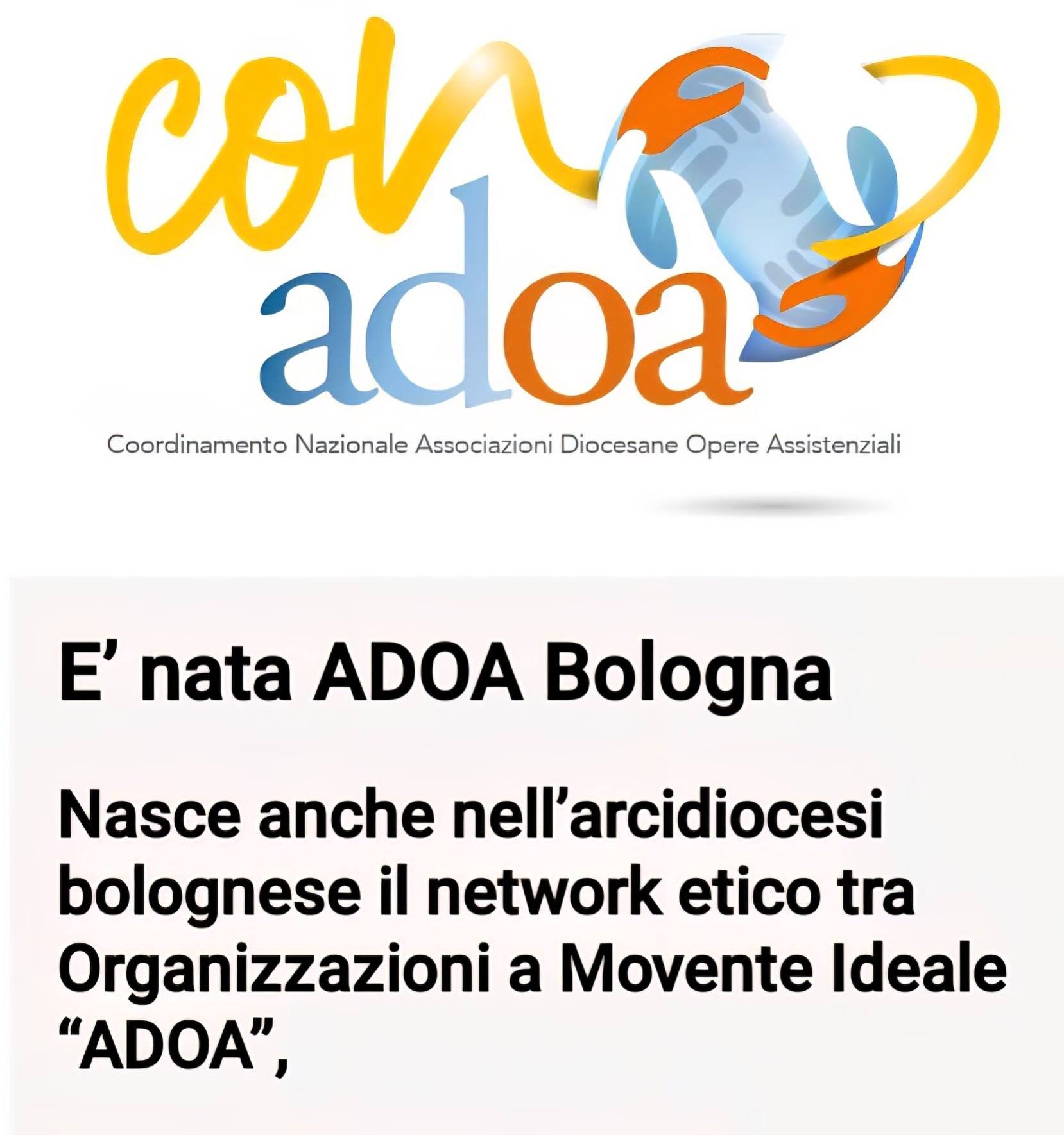 11 giugno 2025
 E’ nata ADOA BOLOGNA 

 Dopo un percorso di diversi mesi di studio, riflessione, approfondimento e cammino comune favorito d…