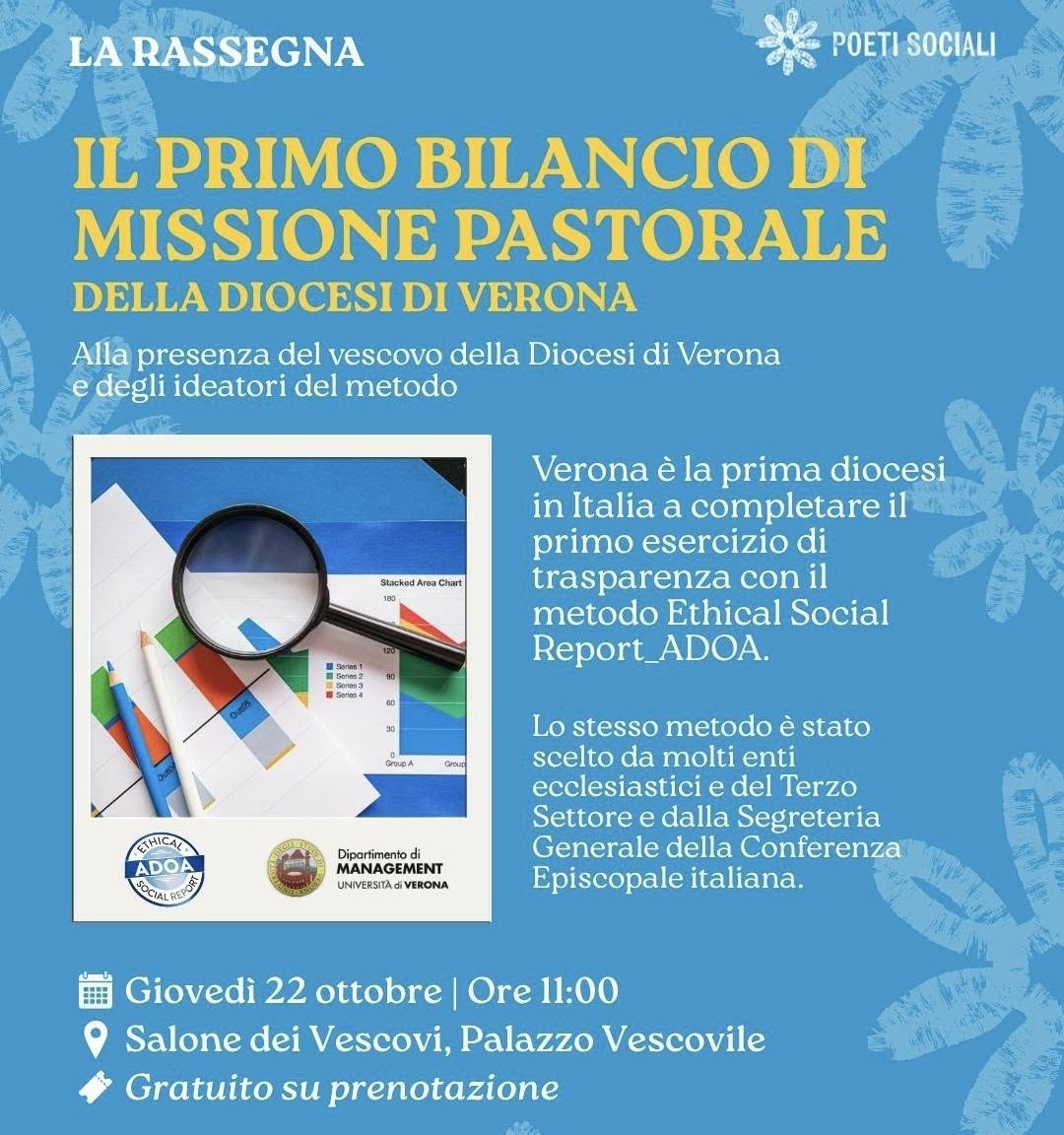 IL PRIMO BILANCIO DI MISSIONE PASTORALE –  DIOCESI DI VERONA 

【﻿Ｍｅｔｏｄｏ　Ａｄｏａ】
#𝐄𝐓𝐇𝐈𝐂𝐀𝐋𝐒𝐎𝐂𝐈𝐀𝐋𝐑𝐄𝐏𝐎𝐑𝐓𝐀𝐃𝐎𝐀

​ Trasparenza, innovazione e impatt…