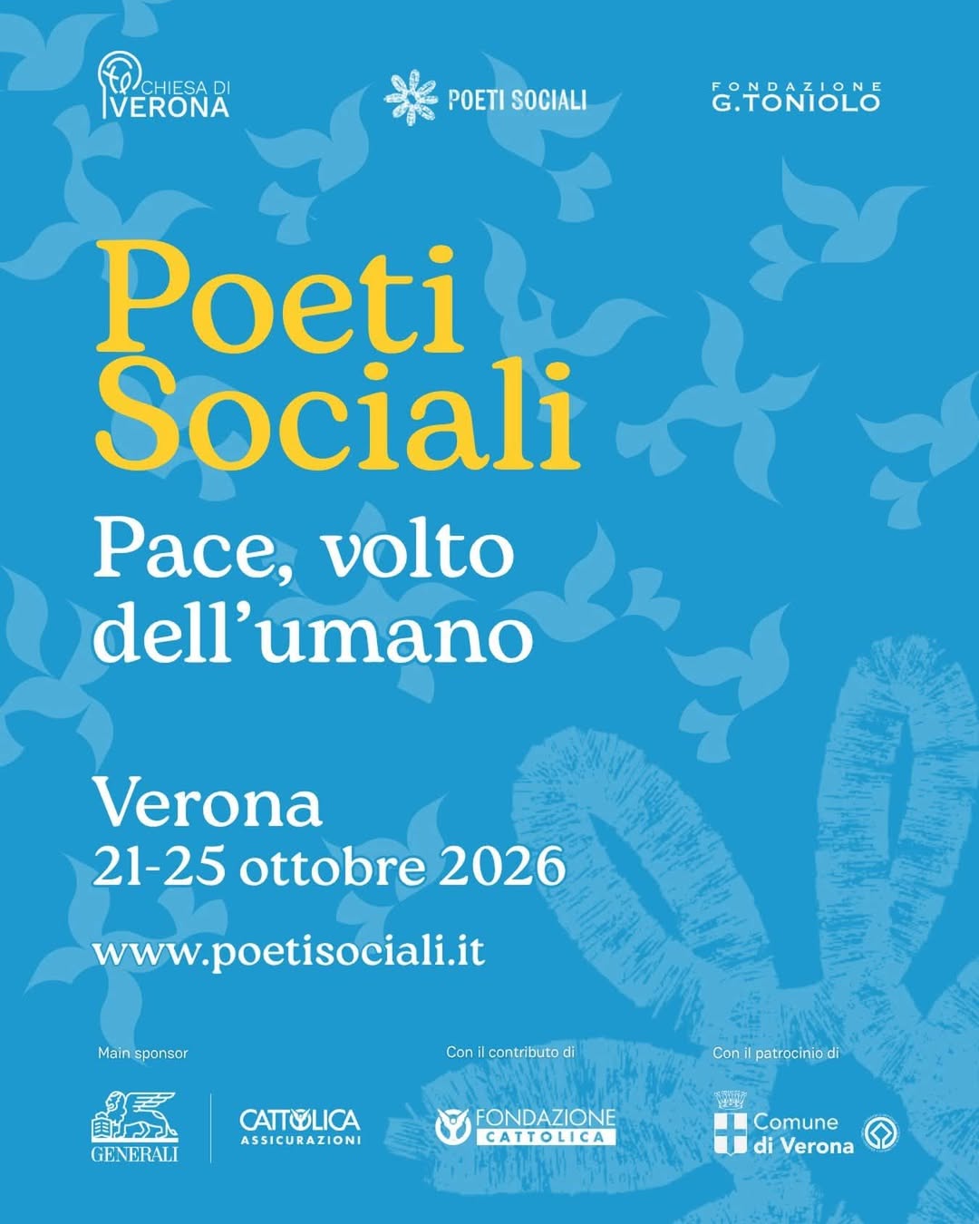 𝐀𝐃𝐎𝐀 𝐂’𝐄’!

 ℙ𝕆𝔼𝕋𝕀 𝕊𝕆ℂ𝕀𝔸𝕃𝕀 𝟚𝟘𝟚𝟞
 dal 21 al 25 Ottobre
 Verona.

 Cinque giornate a Verona tra dialoghi, musica e testimonianze attraversand…